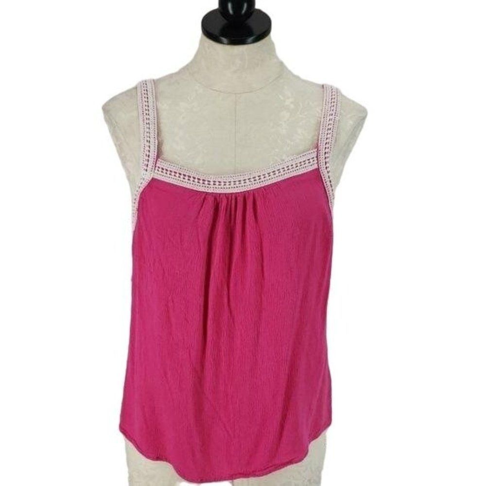 Umgee Fuchsia Pink medium boho Tank Top